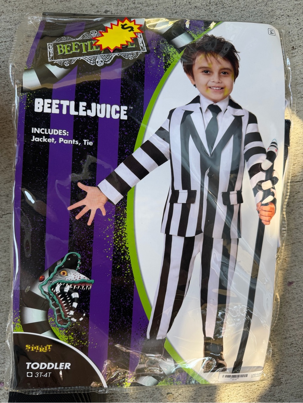 Toddler Beetlejuice Striped Suit